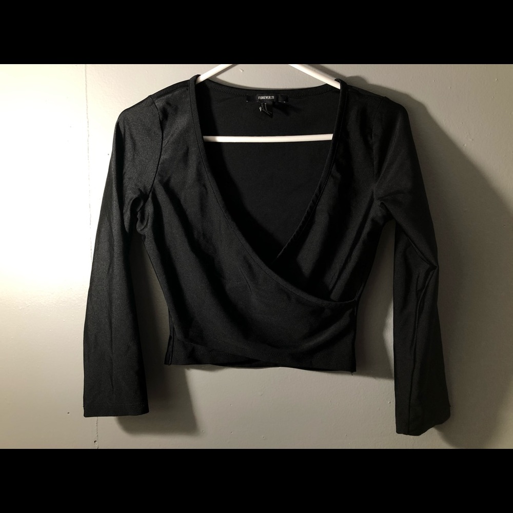 Black dress crop top